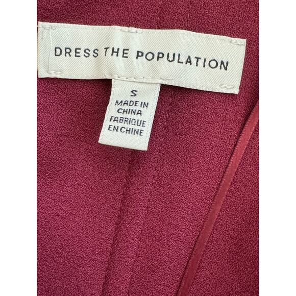 New ~ DRESS THE POPULATION ~ Women's Bailey Off-The-Shoulder Dress Size S - Picture 8 of 10